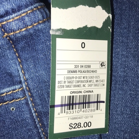 Wild Fable Jeans High Rise Skinny 0 Sparkle Studs - Picture 3 of 7